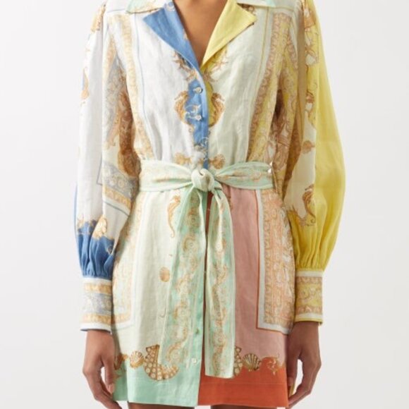 Alémais - Ursula Baroque-Print Linen-Voile Dress - Picture 1 of 8
